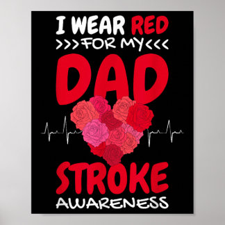 Ik Draag voor mijn vader Stroke Awareness, Stroke  Poster
