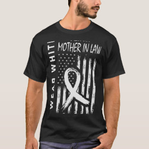 Ik Draag White Mother in Law Lung Cancer Awareness T-shirt