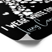 Ik Draag White voor mijn moeder longkanker Poster (Hoek)