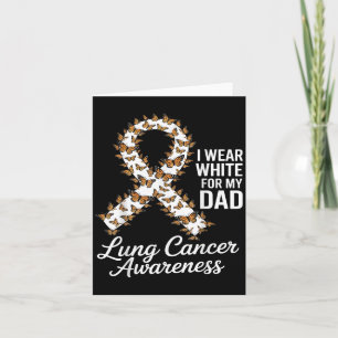 Ik Draag White voor mijn vader Lung Cancer Awarene Kaart
