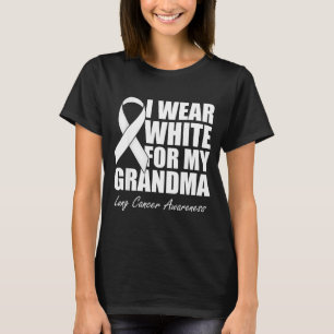Ik draag wit voor longkankerbewustzijn voor mijn o t-shirt