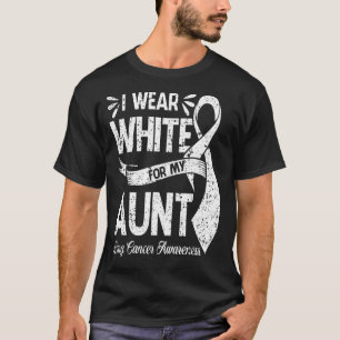 Ik Draag wit voor mijn BEDRAG Lung Cancer Awarenes T-shirt