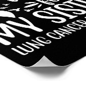 Ik Draag wit voor mijn zus longkanker Awarenes Poster (Hoek)