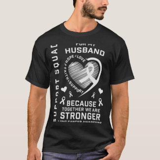 Ik Draag witte steun man longkanker bewustzijn T-shirt