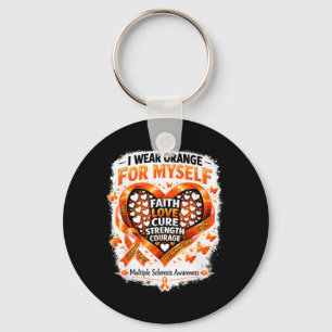 Ik draag zelf oranje MS Warrior Multiple Sclerose Sleutelhanger