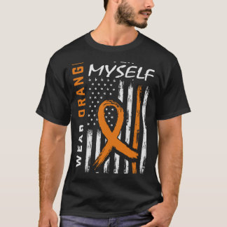 Ik Draag zelf Sinaasappel voor leukemie kankerprij T-shirt