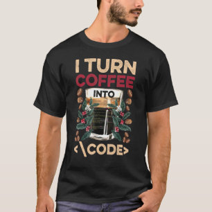 Ik draai Koffie in Code Fun Web Developers Coderin T-shirt