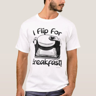 Ik draai om de snelle wafelslogan t-shirt
