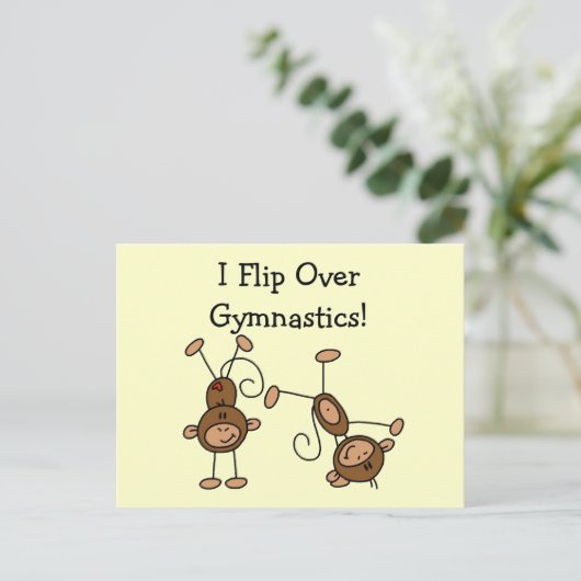 Ik draai over Gymnastiek Tshirts en geschenken Briefkaart (Staand voorkant)