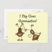 Ik draai over Gymnastiek Tshirts en geschenken Briefkaart (Voorkant / Achterkant)