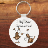 Ik draai over Gymnastiek Tshirts en geschenken Sleutelhanger (Voorkant)