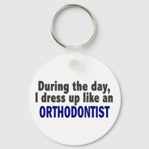 Ik dress op als een orthodontist sleutelhanger