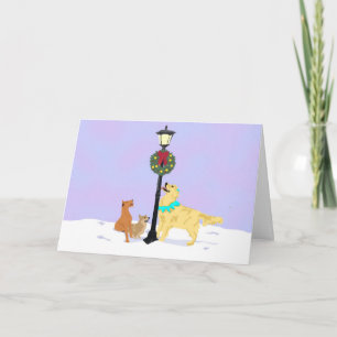 "Ik drievoudige hond-Dare You" - Een kerstverhaal Feestdagen Kaart