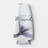 Ik Drink als een vis omdat ik een zeemeermin ben | Flesjeskoeler (Voorkant)