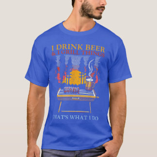 Ik Drink Bier En Ik Gril Dingen Grappige Barbecue T-shirt