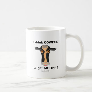 Ik drink COWfee om MOOvin te halen. Koffiemok