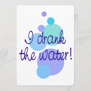 Ik Drink de aankondiging van de waterzwangerschap