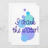 Ik Drink de aankondiging van de waterzwangerschap (Voorkant / Achterkant)