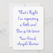 Ik Drink de aankondiging van de waterzwangerschap (Achterkant)