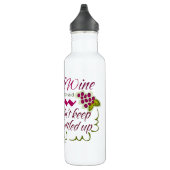 Ik Drink de citaat van de grappige wijn Waterfles (Rechts)