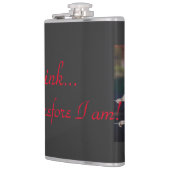 Ik drink, dus ik ben! heupfles (Links)