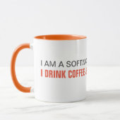 Ik drink koffie en ik los problemen op - ontwikkel mok (Links)
