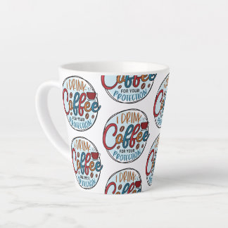 Ik drink koffie ter bescherming latte mok