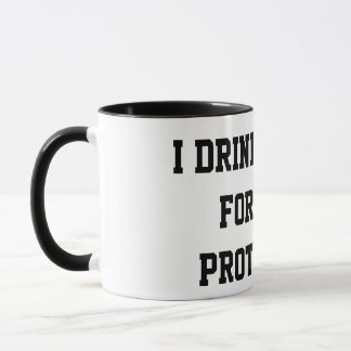 “Ik Drink Koffie Voor Je Bescherming” Grappige Mok