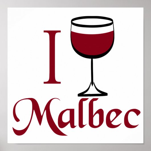 Ik Drink Malbec-wijn Poster (Voorkant)
