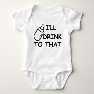 Ik Drink naar die Baby flesje. Romper