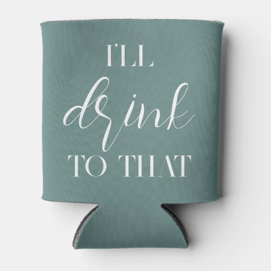 Ik Drink naar die Wedding Custom Koelbox Blikjeskoeler (Voorkant)