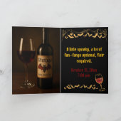 "Ik Drink nooit… Wijn" Vampire Gothic Humor Kaart (Binnen)