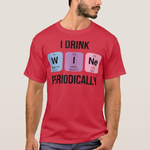 Ik Drink regelmatig wijn met een grappige citoen G T-shirt
