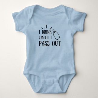 Ik drink tot ik buiten west ben Baby Bodysuit