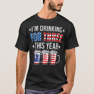 Ik Drink Voor Drie Grappige Nieuwe Vader Tweeling  T-shirt