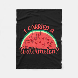 Ik Droeg Een Watermeloen Grappige Zomer Fruit Lief Fleece Deken