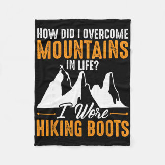 Ik droeg wandelschoenen Bergbeklimmen ontwerp voor Fleece Deken