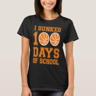 Ik dronk 100 dagen basketbalspeler 100 t-shirt