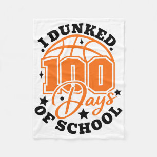 Ik dronk 100 Days of School Sketll 100th Day of S Fleece Deken