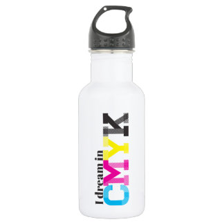 Ik droom in CMYK Waterfles