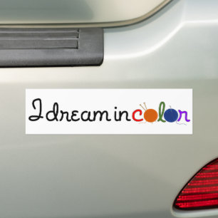 Ik droom in kleurenbumper bumpersticker