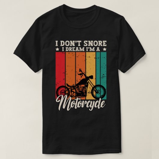 Ik droom niet dat ik een motorfiets ben. t-shirt (Design voorkant)