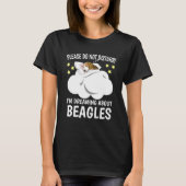 Ik droom over slapen dutjes PJ pyjama Beagle T-shirt (Voorkant)