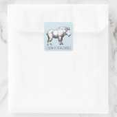 Ik droom van de Wilderness Mountain Goat Vierkante Sticker (Tas)