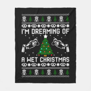 Ik droom van een nat kerstfeest fleece deken