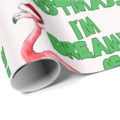 Ik droom van een roze kerst cadeaupapier (Rol Hoek)