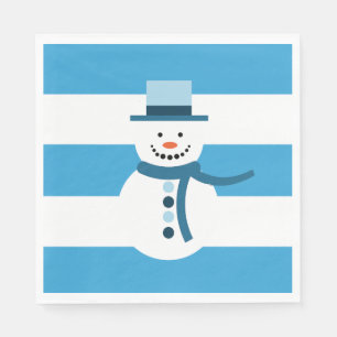 Ik droom van een White Winter Snowman Servet