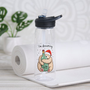 Ik droom van een wijn Kerstmis Waterfles