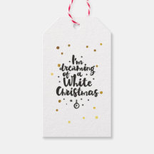 Ik droom van een witte kerst cadeau tags