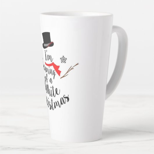 Ik droom van een witte kerstlatte Mok (Rechterhoek)